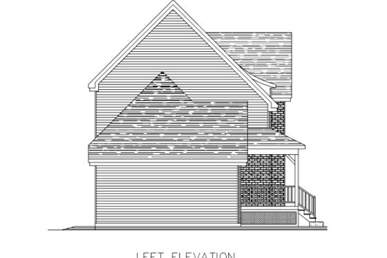 Exterior - Other Elevation 1 for Country House Plan #138-342 - 3 bed, 1.5 bath