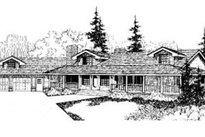 Country Exterior - Front Elevation Plan #60-167