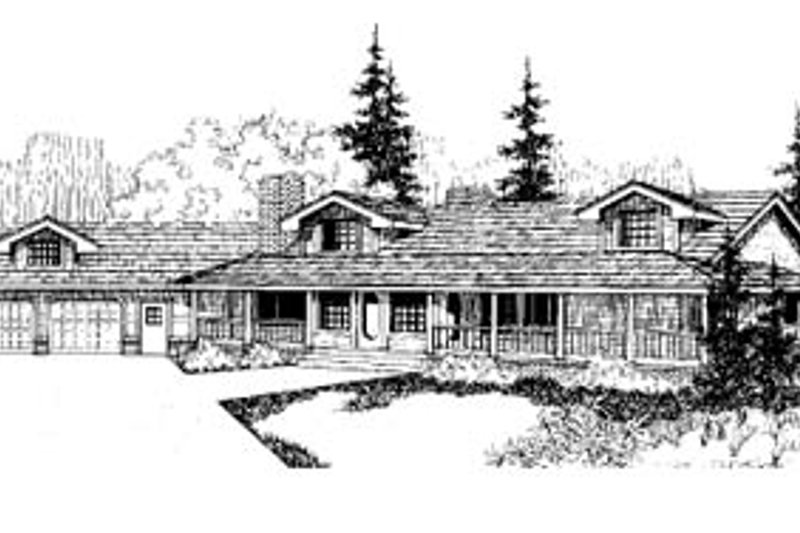 House Design - Country Exterior - Front Elevation Plan #60-167
