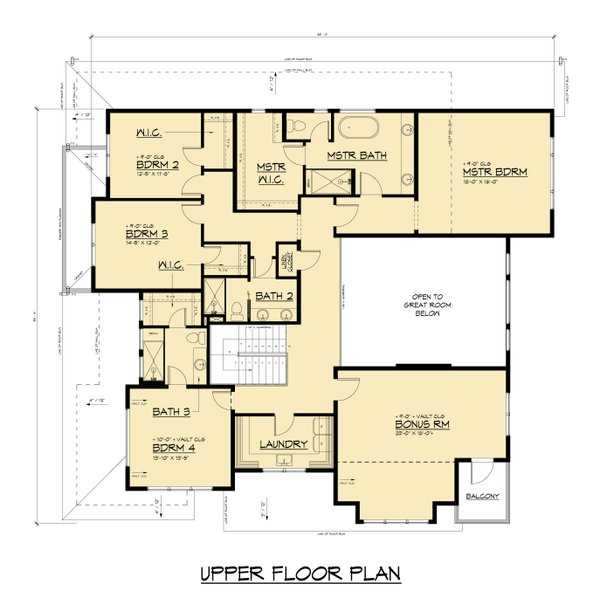 Home Plan - Modern Floor Plan - Upper Floor Plan #1066-320