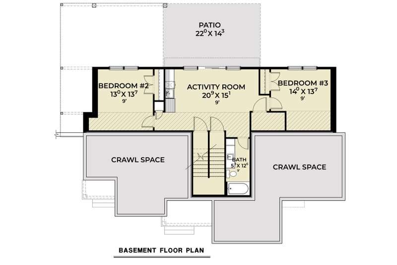 Dream House Plan - Floor Plan - Lower Floor for Contemporary House Plan #1070-215 - 3 bed, 3 bath