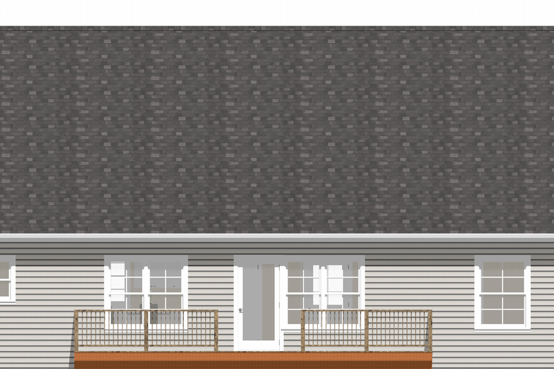 House Plan Design - Exterior - Rear Elevation for Farmhouse House Plan #1109-29 - 2 bed, 2 bath