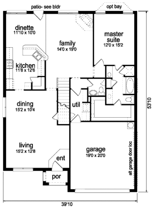 Home Plan - Traditional Floor Plan - Main Floor Plan #84-400
