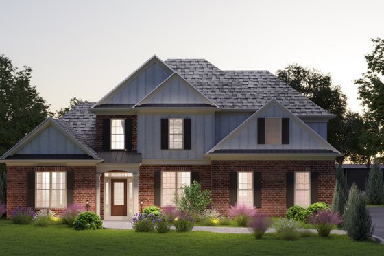 Exterior - Front Elevation 4 for Traditional House Plan #54-456 - 3 bed, 2.5 bath