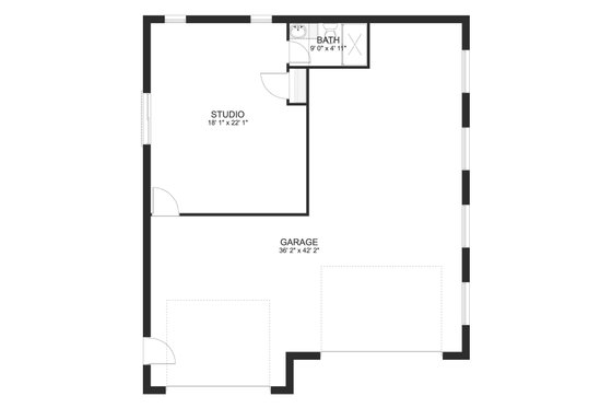 Floor Plan - Main Floor for Traditional House Plan #1060-126, 1 bath