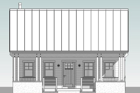 Exterior - Other Elevation for Cottage House Plan #556-3 - 1 bed, 1 bath