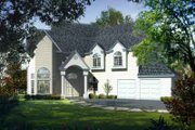 European Style House Plan - 4 Beds 4 Baths 3358 Sq/Ft Plan #1-1108 