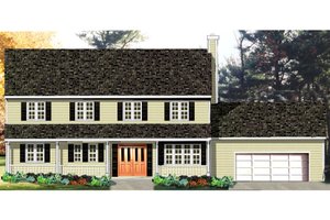 Exterior - Front Elevation 3 for Farmhouse House Plan #3-294 - 4 bed, 2.5 bath