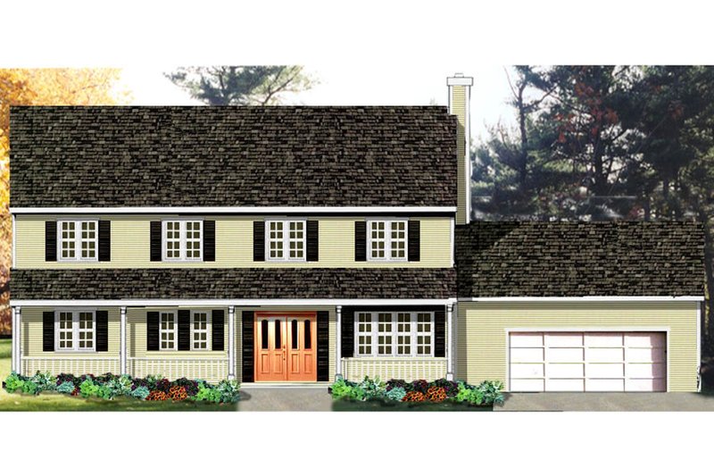 House Blueprint - Country Exterior - Front Elevation Plan #3-294