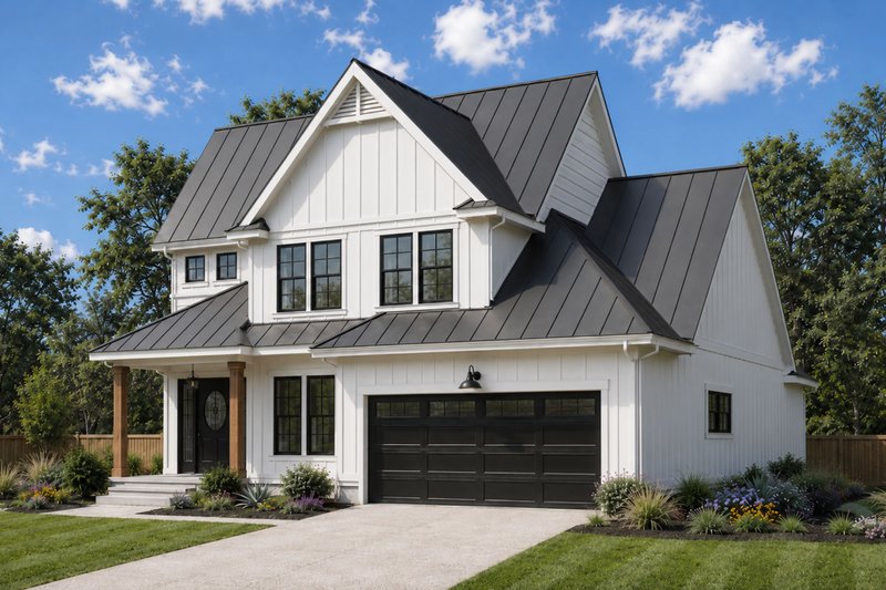Dream House Plan - Exterior - Front Elevation 4 for Farmhouse House Plan #20-2659 - 4 bed, 2.5 bath