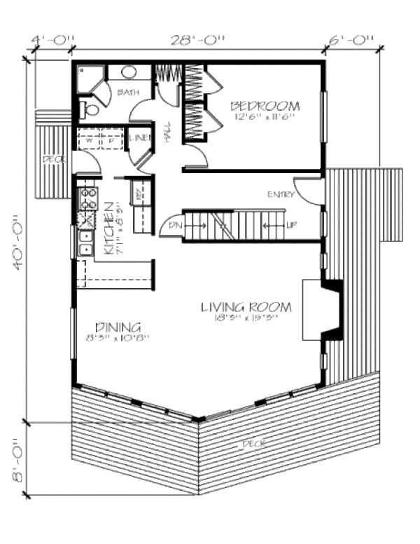 Architectural House Design - Bungalow Floor Plan - Main Floor Plan #320-155