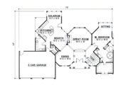 European Style House Plan - 4 Beds 3.5 Baths 2908 Sq/Ft Plan #67-418 