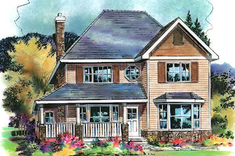 Traditional Style House Plan - 4 Beds 3 Baths 1917 Sq/Ft Plan #18-4508