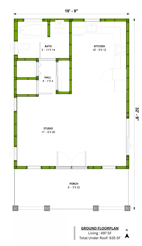 Craftsman Floor Plan - Main Floor Plan #1106-48