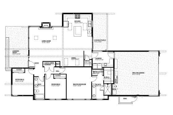 Floor Plan - Main Floor for Modern House Plan #895-127 - 3 bed, 2 bath