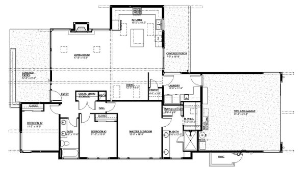 House Blueprint - Modern Floor Plan - Main Floor Plan #895-127