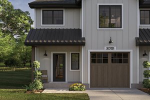 Exterior - Covered Porch for Modern House Plan #455-420 - 3 bed, 2.5 bath