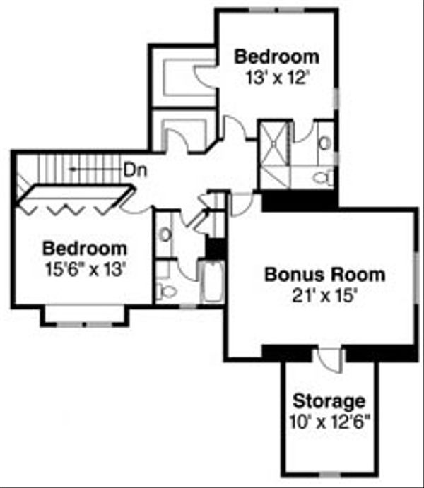 Dream House Plan - Craftsman Floor Plan - Upper Floor Plan #124-778