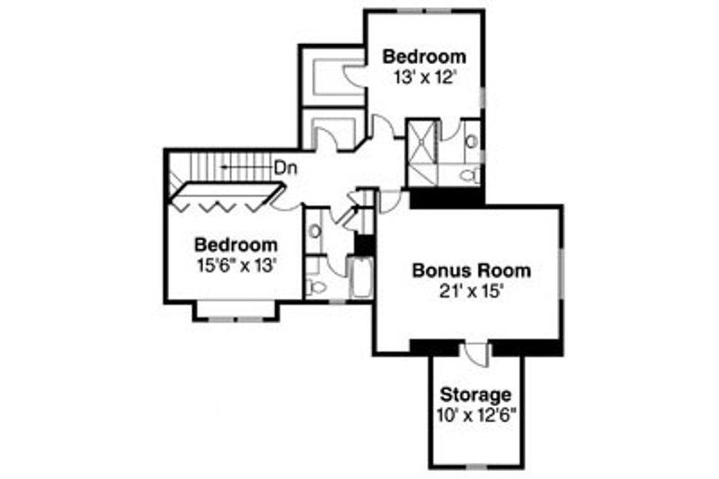 Home Plan - Floor Plan - Upper Floor for Craftsman House Plan #124-778 - 3 bed, 3.5 bath