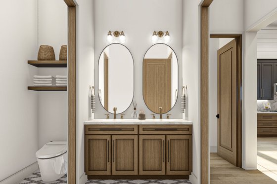 Interior - Bathroom for Barndominium House Plan #455-543 - 2 bed, 1 bath