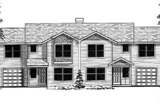 Exterior - Front Elevation for Traditional House Plan #303-403 - 3 bed, 2.5 bath