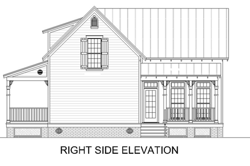 Dream House Plan - Exterior - Other Elevation 1 for Cottage House Plan #45-589 - 4 bed, 2 bath