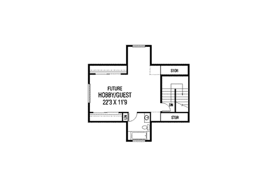 Floor Plan - Upper Floor for Southern House Plan #60-626 - 3 bed, 4 bath