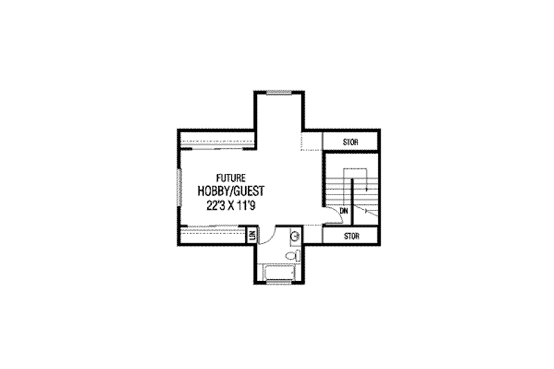 House Design - Floor Plan - Upper Floor for Southern House Plan #60-626 - 3 bed, 4 bath