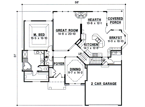 European Floor Plan - Main Floor Plan #67-717