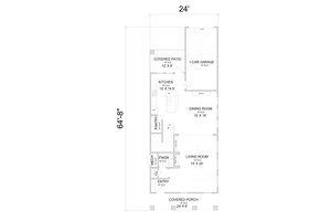 Floor Plan - Main Floor for Bungalow House Plan #1098-16 - 3 bed, 2.5 bath