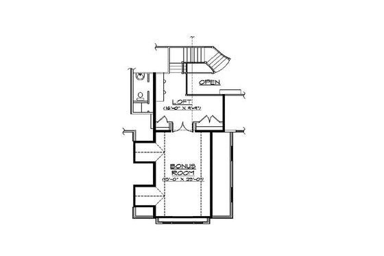 Floor Plan - Upper Floor for Country House Plan #5-416 - 4 bed, 4.5 bath