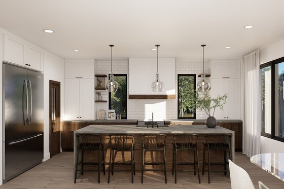 Interior - Kitchen for Contemporary House Plan #23-2808 - 3 bed, 2 bath