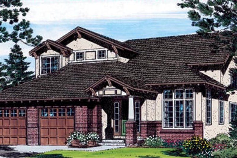 Bungalow Style House Plan - 4 Beds 3 Baths 2672 Sq/Ft Plan #312-370