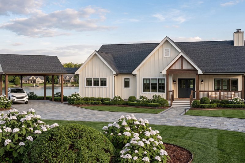 Architectural House Design - Exterior - Front Elevation 4 for Beach House Plan #455-779 - 2 bed, 2.5 bath