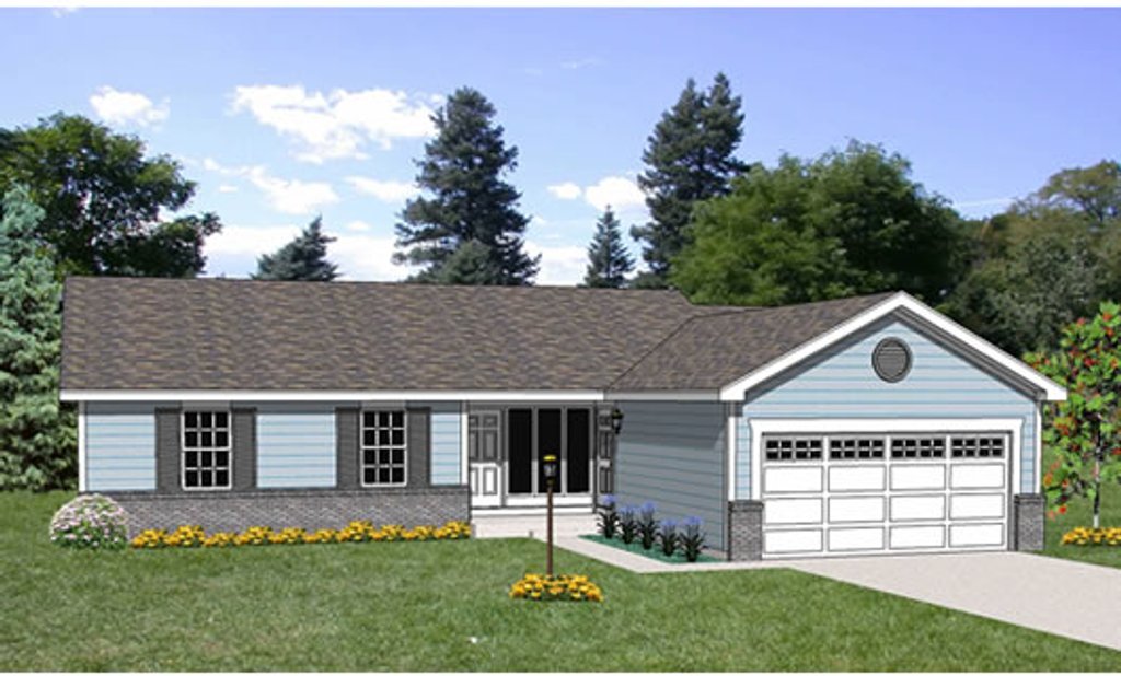 Ranch Style House Plan - 3 Beds 2 Baths 1250 Sq/Ft Plan #116-232