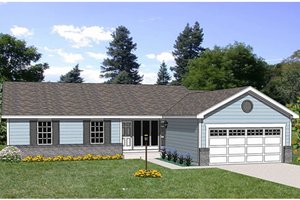 Ranch Exterior - Front Elevation Plan #116-232