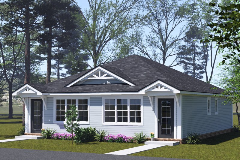 House Blueprint - Exterior - Other Elevation 1 for Craftsman House Plan #513-2436 - 1 bed, 1 bath