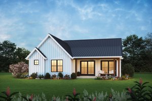 Exterior - Rear Elevation for Farmhouse House Plan #48-1065 - 4 bed, 2 bath