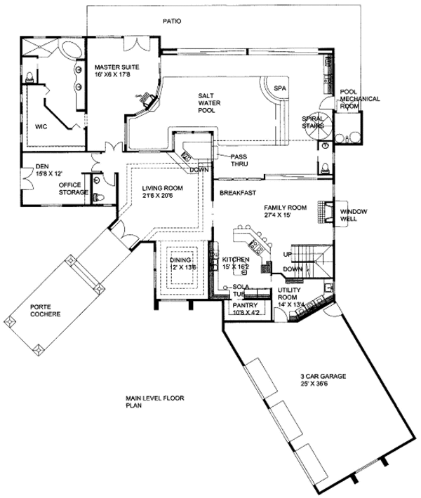 Ranch Floor Plan - Main Floor Plan #117-738