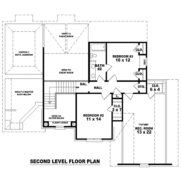 European Floor Plan - Upper Floor Plan #81-1426