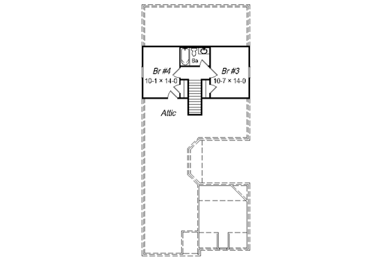 Floor Plan - Upper Floor for Traditional House Plan #329-221 - 4 bed, 3 bath