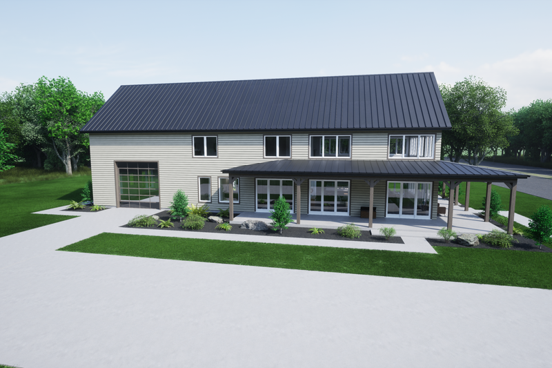 Architectural House Design - Exterior - Other Elevation 4 for Barndominium House Plan #1116-14 - 4 bed, 2.5 bath