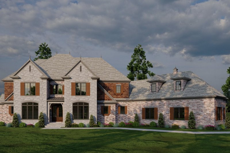 House Blueprint - European Exterior - Front Elevation Plan #17-2380