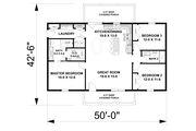 Cottage Style House Plan - 3 Beds 2 Baths 1425 Sq/Ft Plan #44-246 