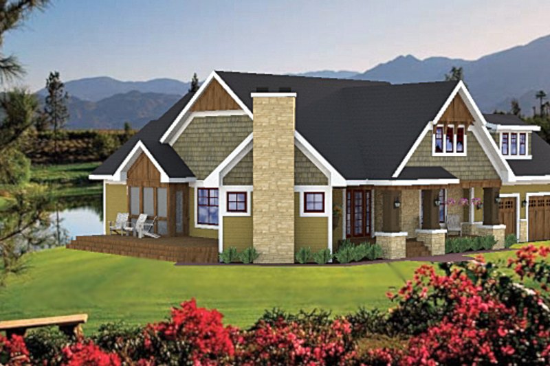 Dream House Plan - Craftsman style, Bungalow design, elevation