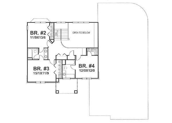 Floor Plan - Upper Floor Plan #50-112