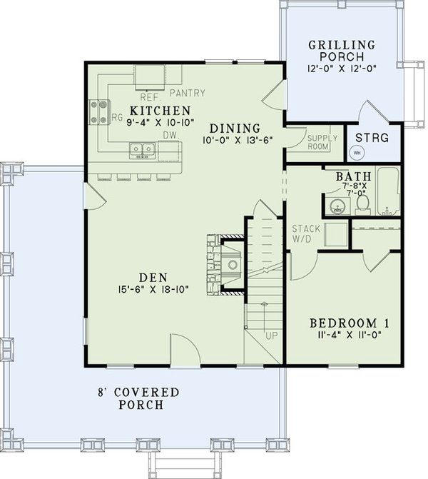 House Plan Design - Country Floor Plan - Main Floor Plan #17-3345