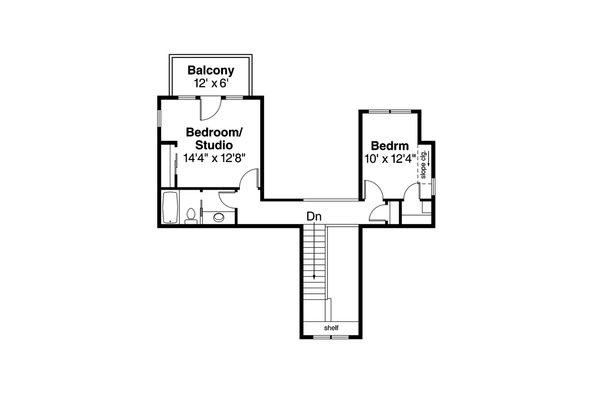 House Design - Cottage Floor Plan - Upper Floor Plan #124-1036