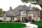 European Style House Plan - 4 Beds 3.5 Baths 3437 Sq/Ft Plan #310-644 