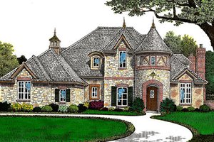 European Exterior - Front Elevation Plan #310-644